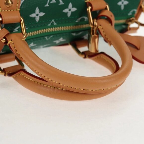 LOUIS VUITTON Monogram Speedy P9 Bandouliere 25 Bag Green M24423 LV Auth 139... - Picture 8 of 15
